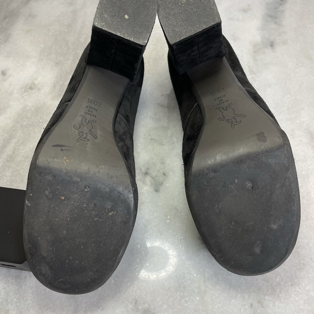 Marni Suede Round Toe Block Heel Platform Pumps - image 8